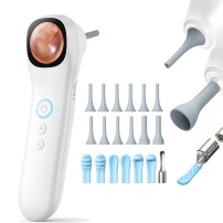 Smart Video Otoscope Camera 1.28" Full-View HD Screen, 1080P Ear Scope with 4 LEDs