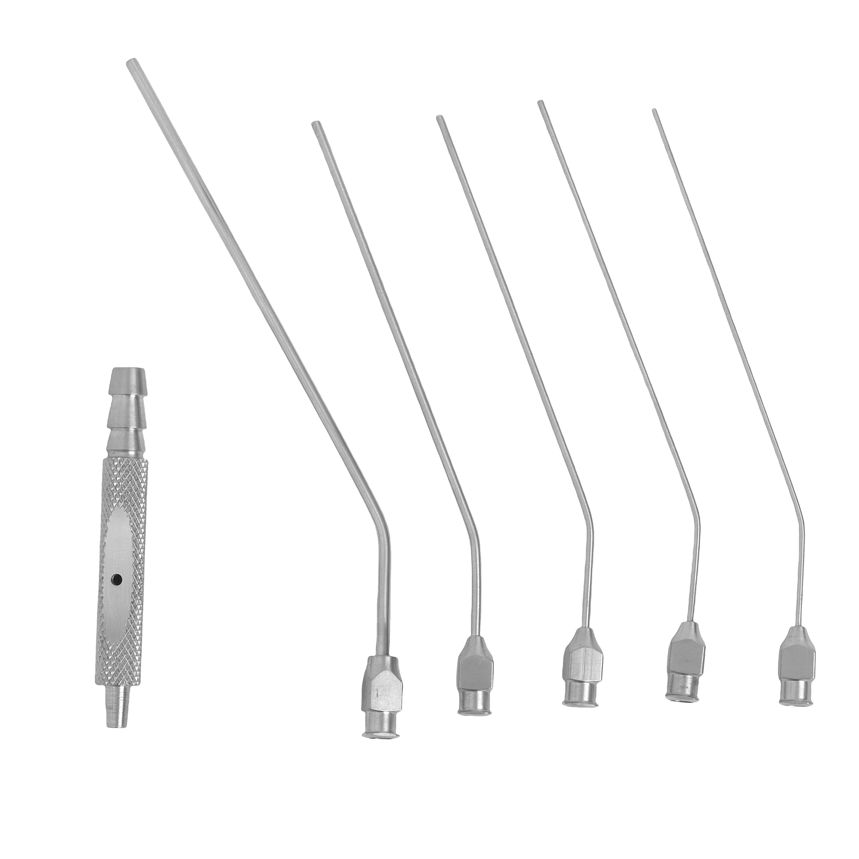 Full Set Micro Ear Suction Tubes , 5 Different Sizes with Handle