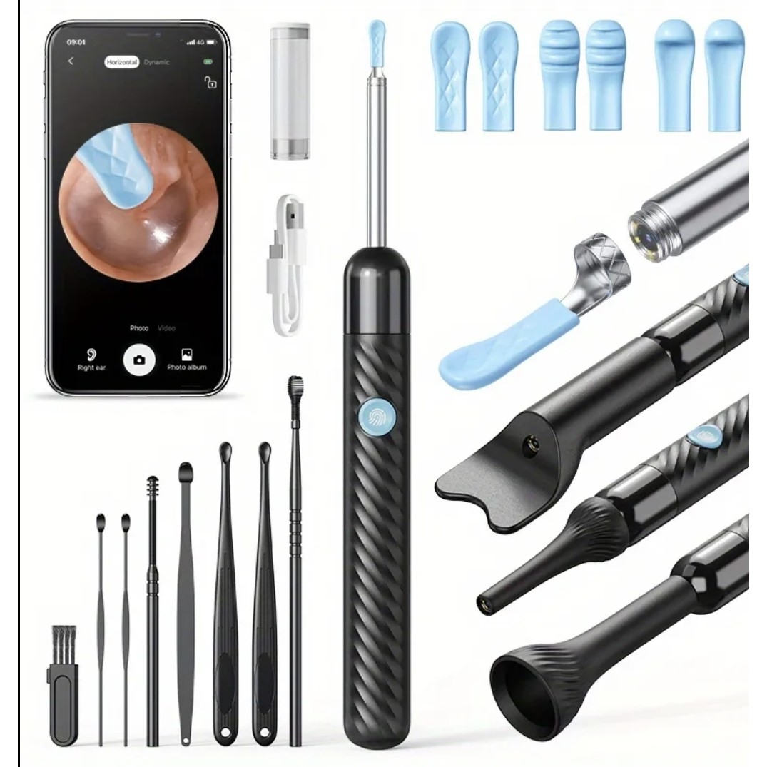 Wireless Otoscope Full HD 5MP/75° Angle Rechargeable and Smartphone Compatible.